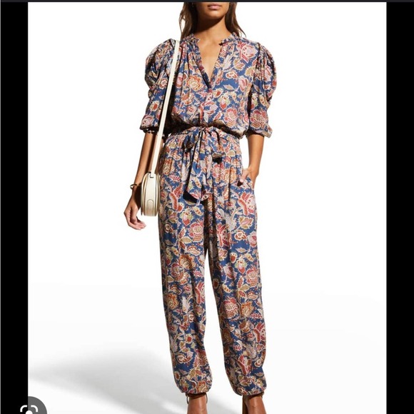 LOVE THE LABEL Buttoned Front Floral Printed Jumpsuit. Size S - Picture 1 of 9